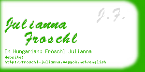 julianna froschl business card